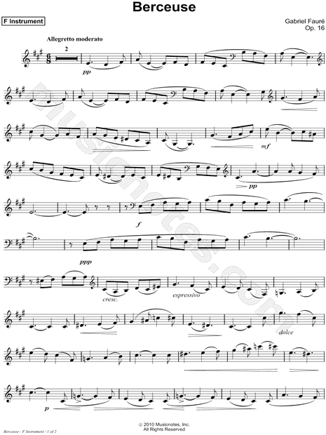 Berceuse - F Instrument