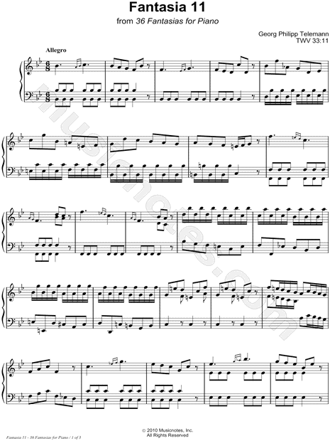 36 Fantasies for Piano: Fantasia 11