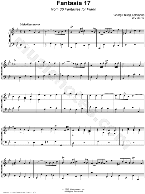 36 Fantasies for Piano: Fantasia 17