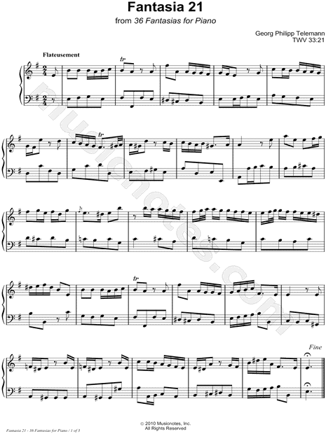 36 Fantasies for Piano: Fantasia 21