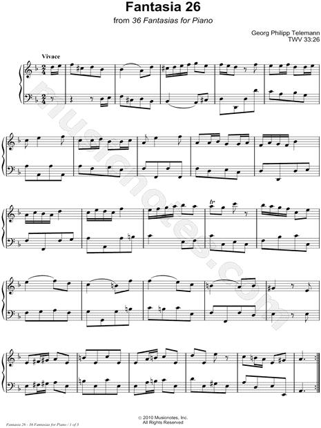 36 Fantasies for Piano: Fantasia 26