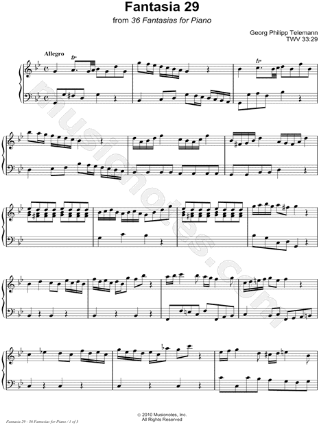 36 Fantasies for Piano: Fantasia 29