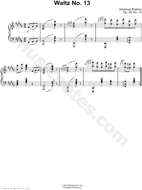 Waltz, Op. 39, No. 13