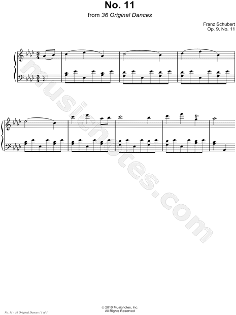 36 Original Dances, Op. 9, Dance No. 11