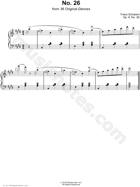36 Original Dances, Op. 9, Dance No. 26