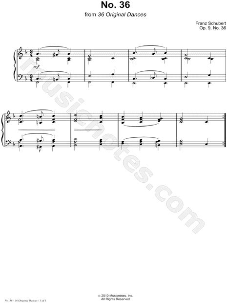 36 Original Dances, Op. 9, Dance No. 36