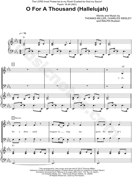 O for a Thousand (Hallelujah)