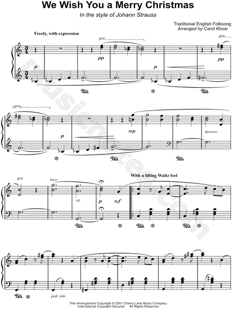 We Wish You a Merry Christmas - In the style of Johann Strauss