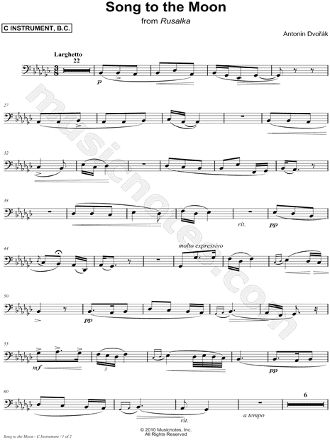 Song to the Moon - Bass Clef Instrument
