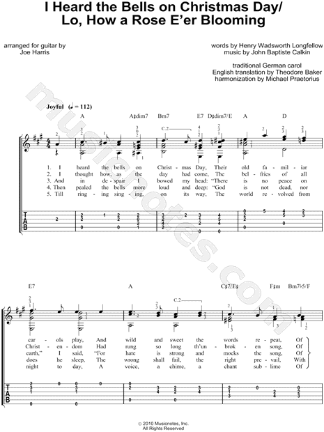 I Heard the Bells on Christmas Day / Lo, How a Rose E'er Blooming