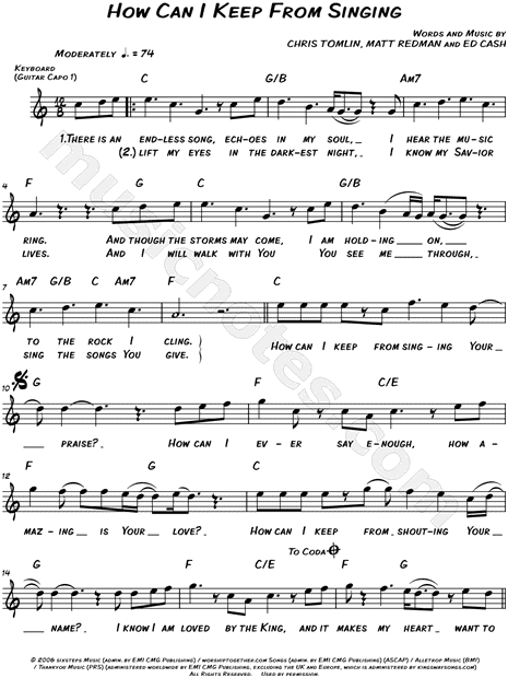 How Can I Keep from Singing