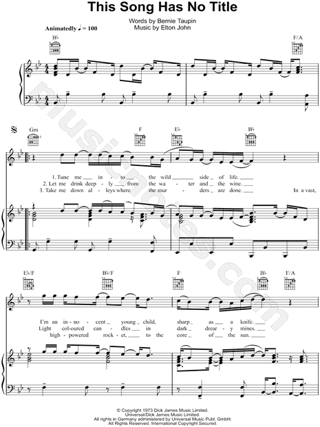 This Song Has No Title