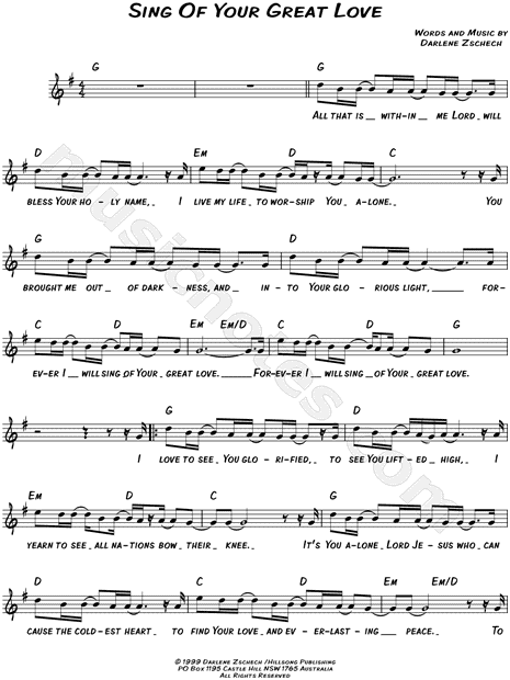 Sing of Your Great Love