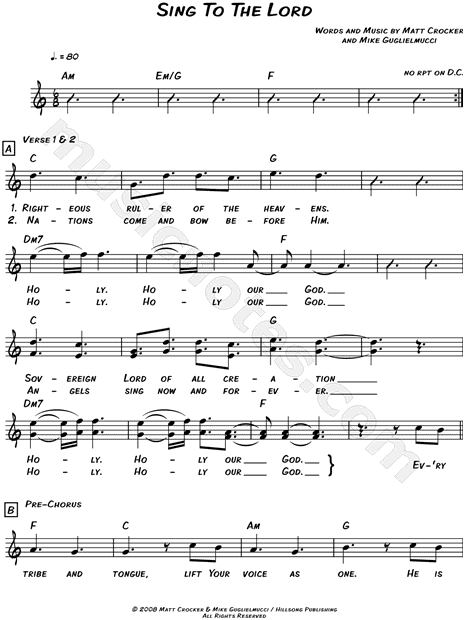 Sing To the Lord