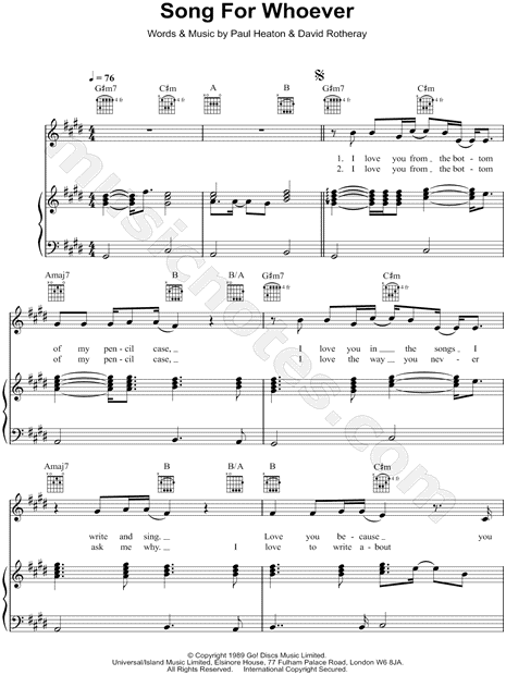 Song for Whoever