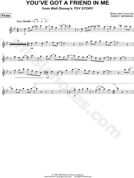 You've Got a Friend in Me - Flute