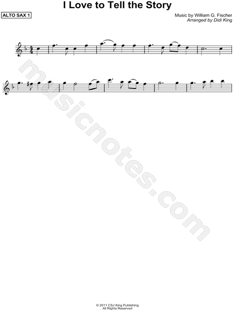 I Love To Tell the Story - Alto Sax 1 (Saxophone Quartet)