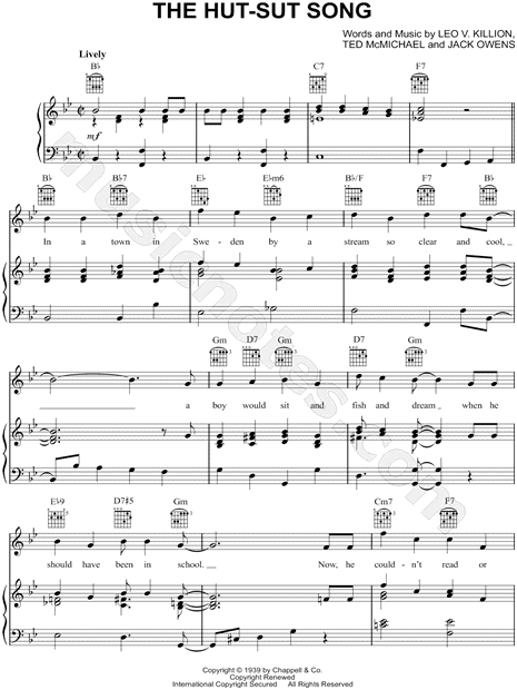 The Hut-Sut Song