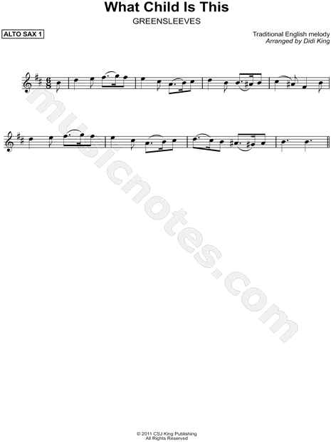 What Child Is This? - Alto Sax 1 (Saxophone Quartet)