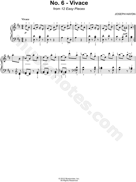 12 Easy Pieces, No. 6: Vivace