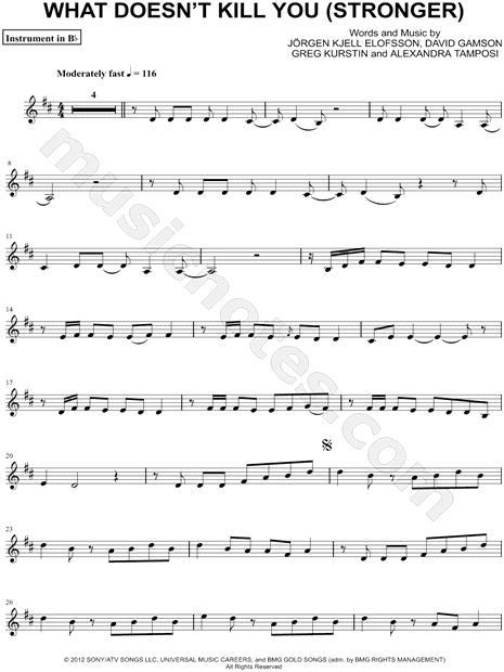 Stronger (What Doesn't Kill You) - Bb Instrument