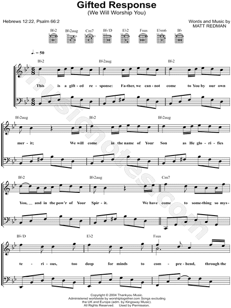 Gifted Response (We Will Worship You)