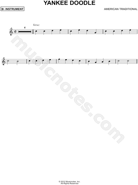 Yankee Doodle - Bb Instrument
