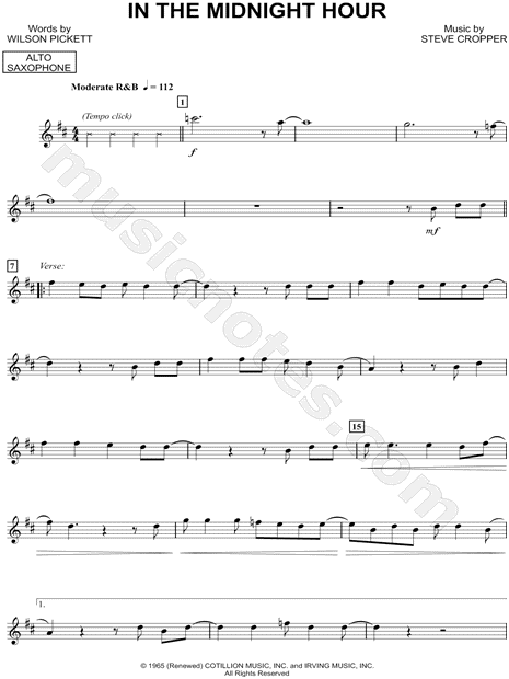 In the Midnight Hour - Alto Sax