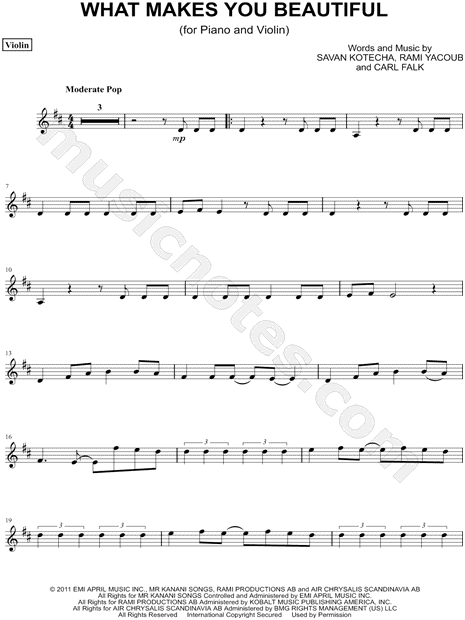What Makes You Beautiful - Violin