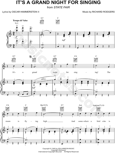 It's a Grand Night for Singing