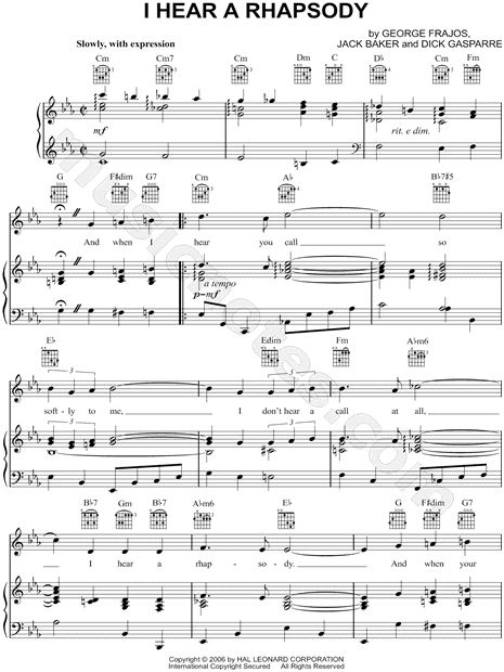 I Hear a Rhapsody