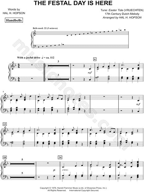 The Festal Day Is Here - Handbells (3 Octaves)