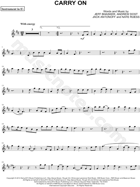 Carry On - Eb Instrument
