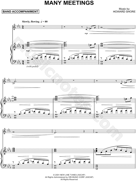 Many Meetings - Piano Accompaniment (Winds)