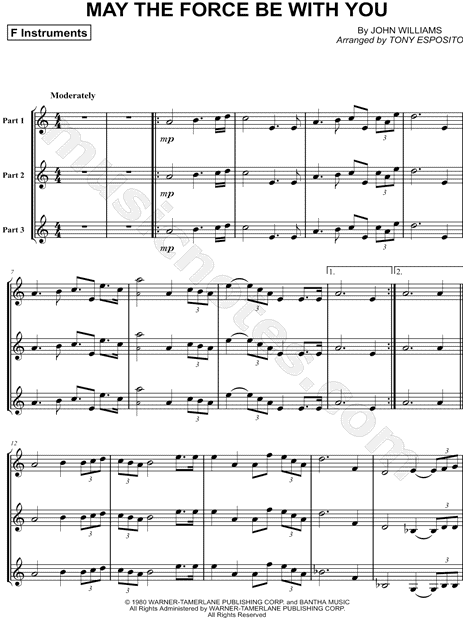 May the Force Be With You - F Instrument Trio