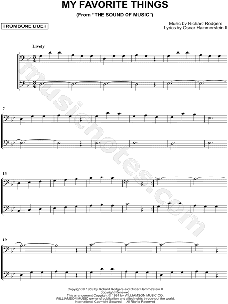 My Favorite Things - Trombone Duet