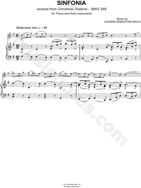 Sinfonia from Christmas Oratorio, BWV 248