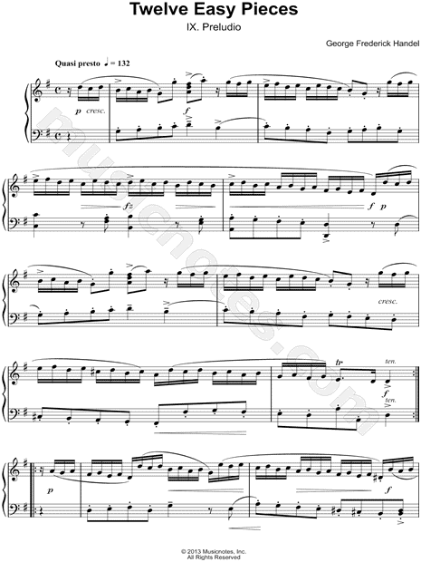 Twelve Easy Pieces: IX. Preludio