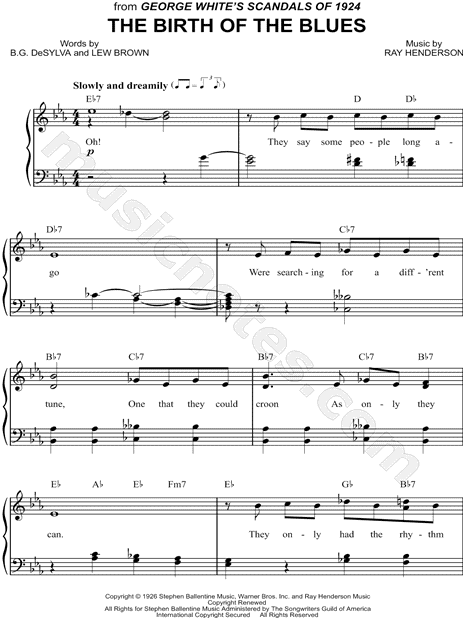 The Birth of the Blues