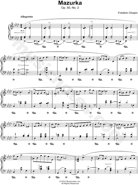 Mazurka: Op. 50, No. 2