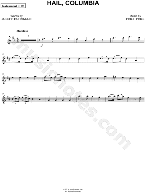 Hail, Columbia! - Bb Instrument