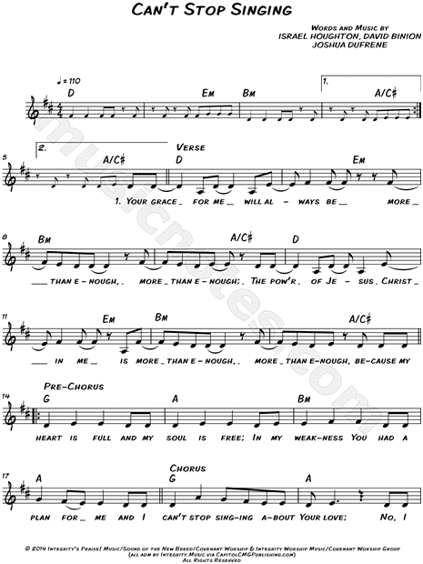 Can't Stop Singing