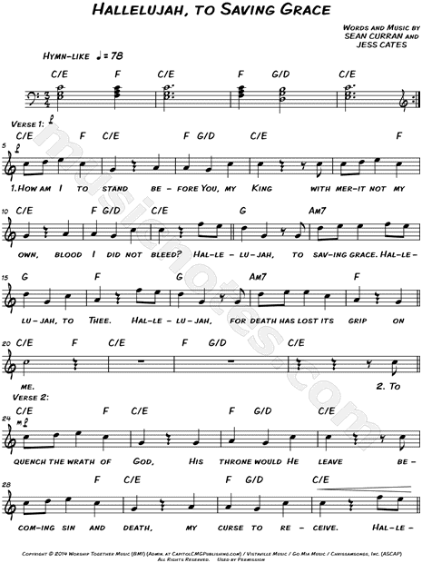 Hallelujah, to Saving Grace