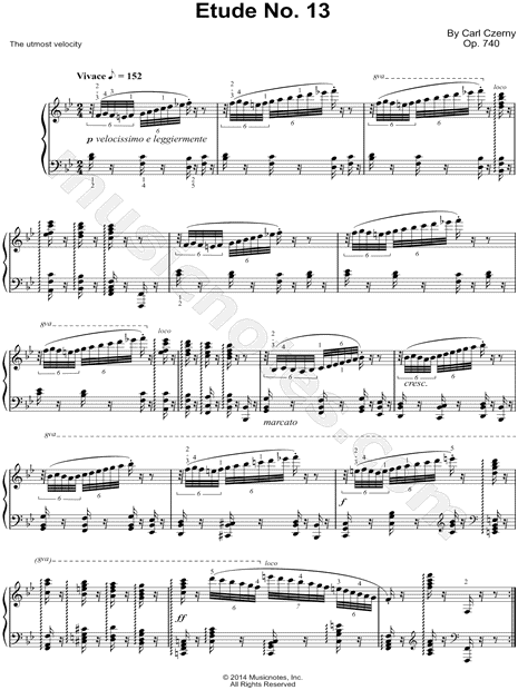 The Art of Finger Dexterity, Op. 740: Etude No. 13