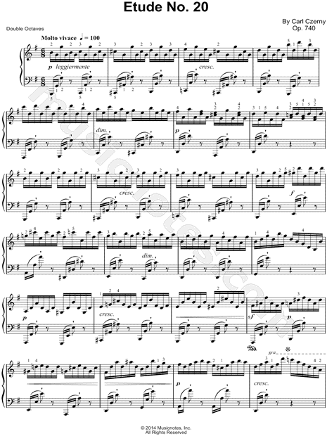 The Art of Finger Dexterity, Op. 740: Etude No. 20