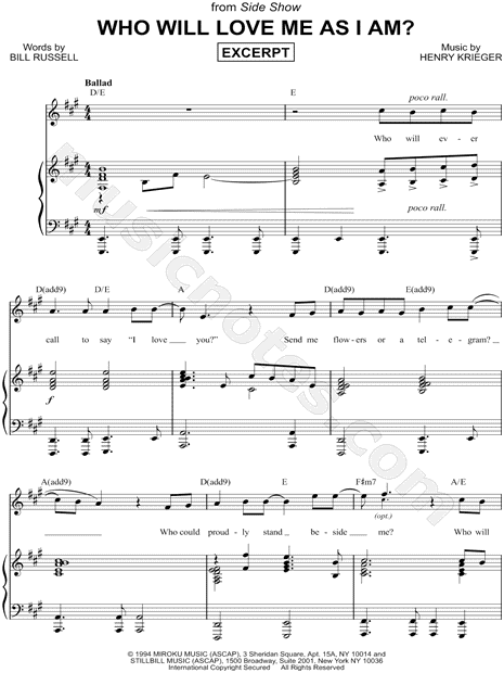 Who Will Love Me As I Am? [Excerpt]