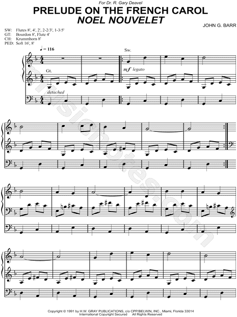 Prelude on the French Carol "Noel Nouvelet"