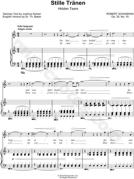 12 Gedichte, Op. 35: X. Stille Tränen