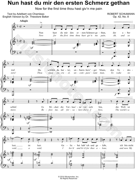 Frauenliebe und -leben, Op. 42: VIII. Nun hast du mir den ersten Schmerz gethan