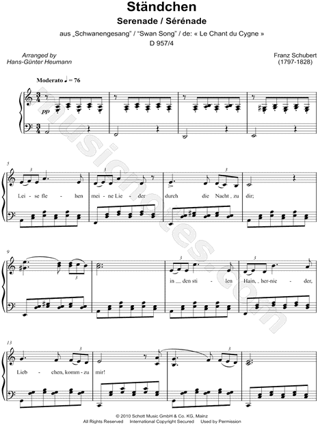 Serenade from Swan Song, D. 957, No. 4
